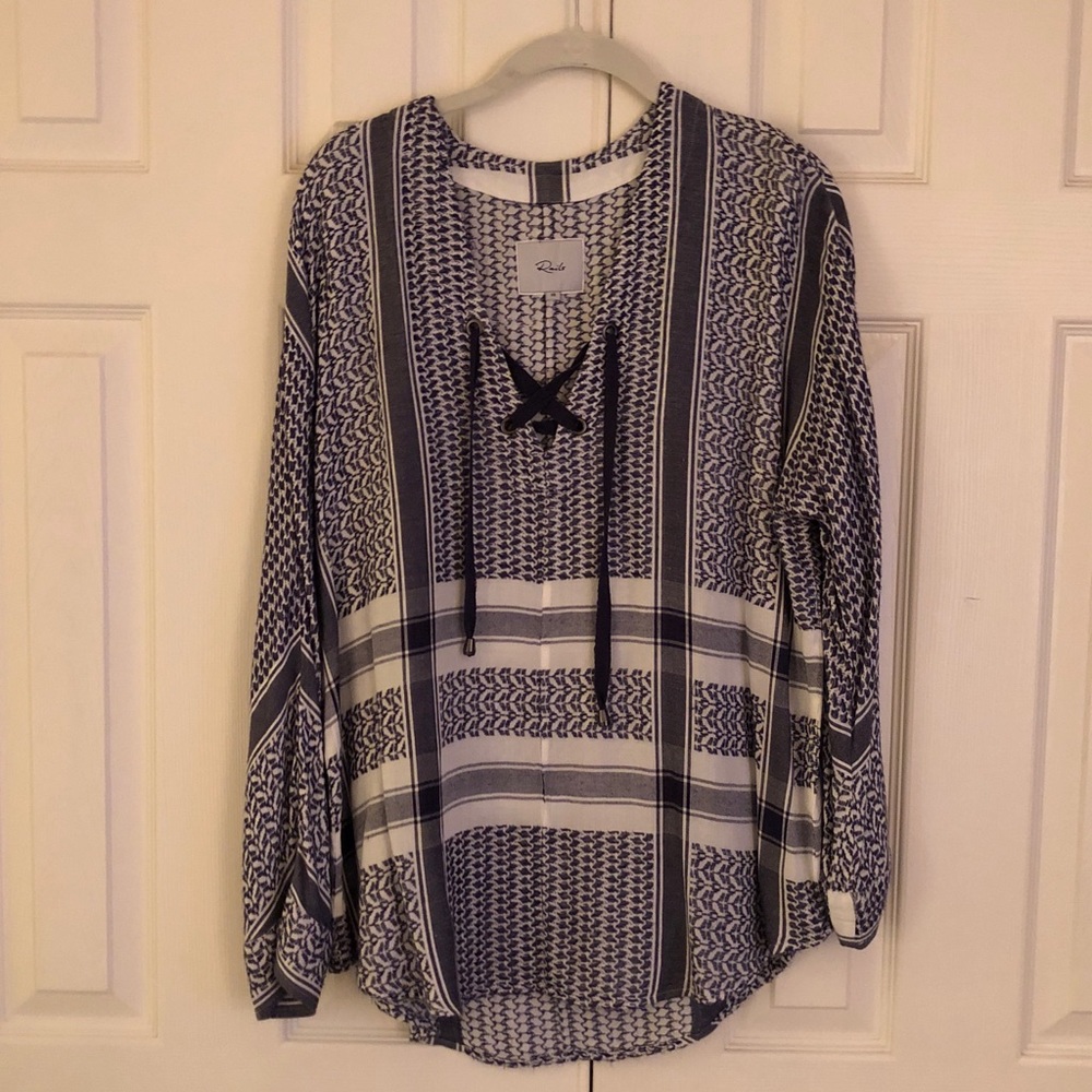 Rails Lace Up Blouse - image 1